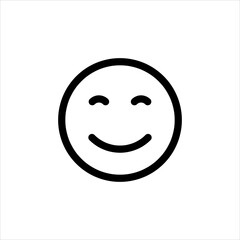 Happy smile vector icon flat illustration on white background..eps