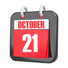 3d Rendering Of UI Icon October Day 21