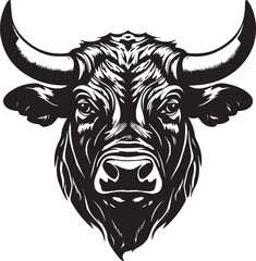 Bull Buck Cattle Head Horns Cow Animal