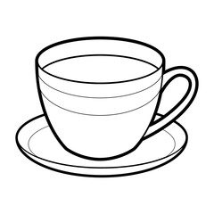 cup line vector illustration