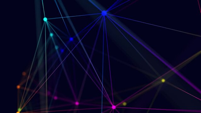 Abstract colorful light lince connect business background, Plexus Futuristic concept Backdrop.
