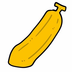 art freehand drawn cartoon banana