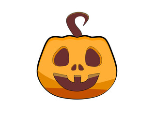 Halloween. Jack-o'-lantern / smilling jack-o-lantern Halloween carved pumpkin vector icon for apps and websites