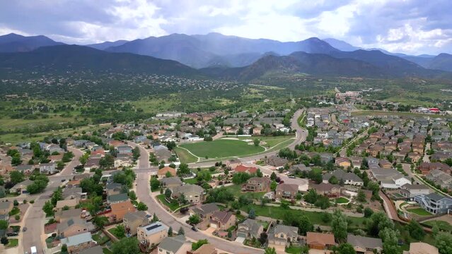 Aerial video Bear Creek Regional Park East Colorado Springs circa 2023