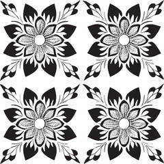 black and white seamless pattern