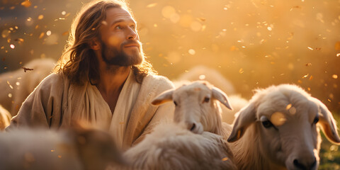 Jesus recovered the lost sheep carrying it in his arms.