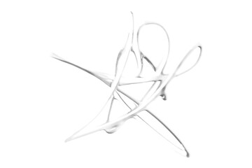 white watercolor drop zigzag isolated on transparent background