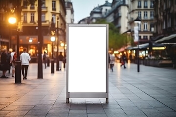 blank billboard in the city mock up