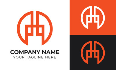 Creative modern minimal abstract business logo design template