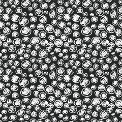 Chalk Painted Grunge Circles Seamless Pattern.