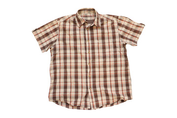 Shirt with short sleeves on a light background.