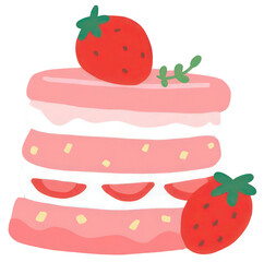 strawberry and cake cream