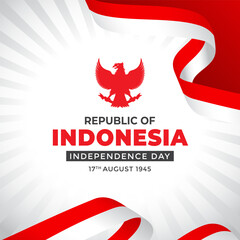 Bendera Merah Putih Indonesia or Bingkai Bendera Merah Putih and background Merah Putih or Ornamen Frame Merah Putih