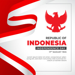 Bendera Merah Putih Indonesia or Bingkai Bendera Merah Putih and background Merah Putih or Ornamen Frame Merah Putih