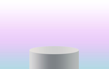 Gradient background pedestal podium
