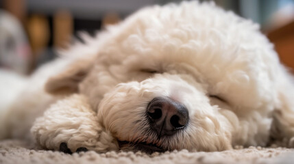 Bichon Frise sleeping