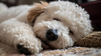 Bichon Frise sleeping