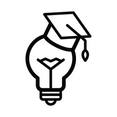 Education innovation idea vector icon