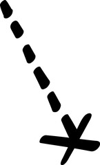 Hand drawn arrow pointing vector