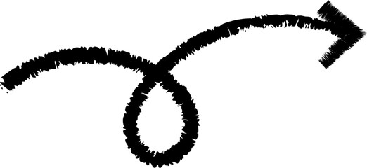 Hand drawn arrow pointing vector