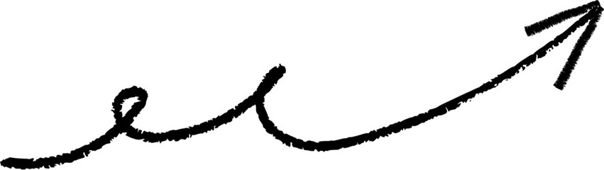 Hand drawn arrow pointing vector