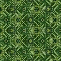 Serpentine Shadows: Green and Black Pattern on a Mysterious Background