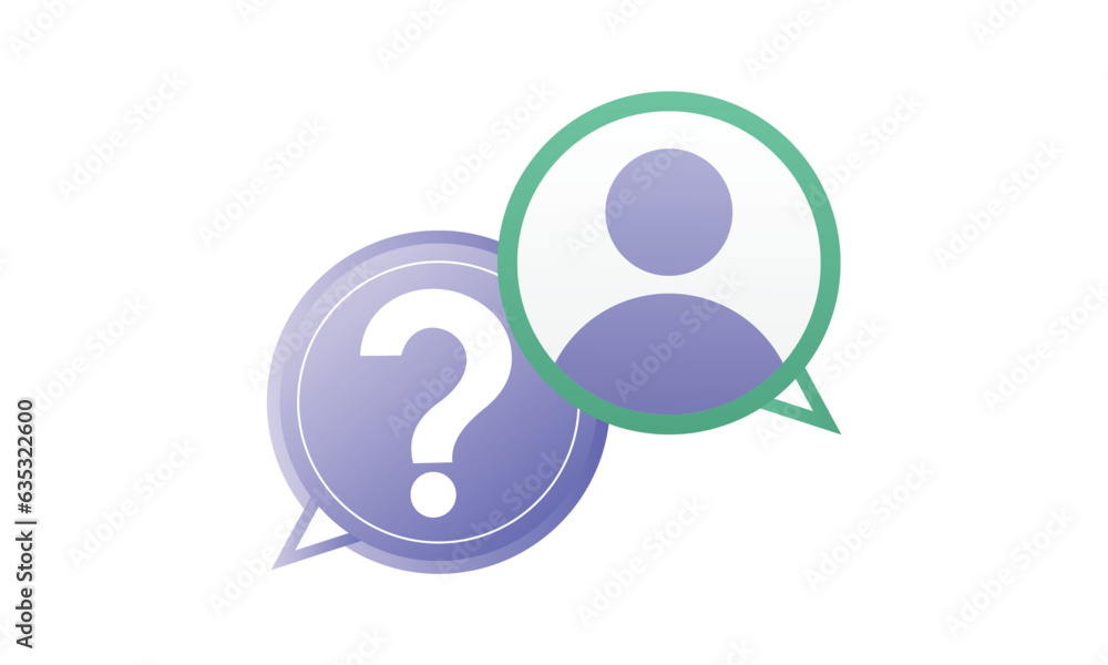 Poster dialogue box with user is conceptualizing customer complaint.on white background.vector design illus