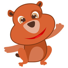 Little dog cute cartoon gesture