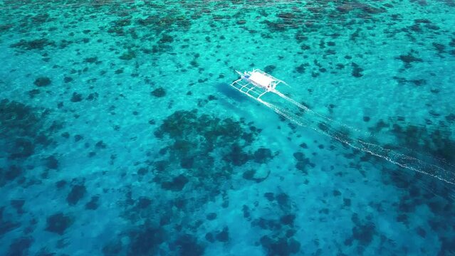 aquatic, philippines, tropical, island, balicasag, ocean, bohol, boats, banka