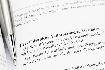 Öffentliche Aufforderung zu Straftaten