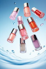 Obraz premium Colorful Nail Polish Abstract Background