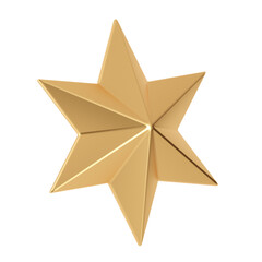 Glossy star ornament 3D