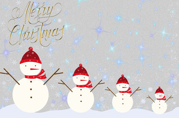 Happy New Year and Merry Christmas! Can be used as a postcard, internet banner or flyer.  Illustration has space for text , copy space.