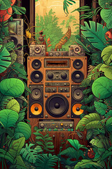 Jungle sound system background
