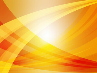 鮮やかカラーで透明感のあるデジタルイメージの波形抽象背景_オレンジゴールド
