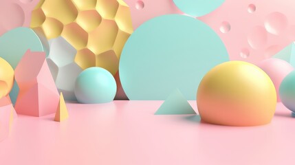 Colorful pastel minimal abstract background. Generative AI