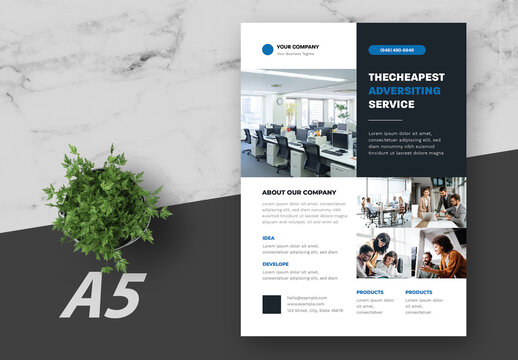Blue Advertising Service Flyer
