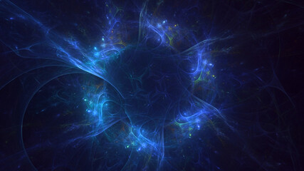 3D rendering abstract round hole light background