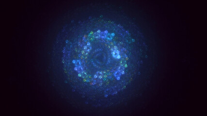 3D rendering abstract round hole light background