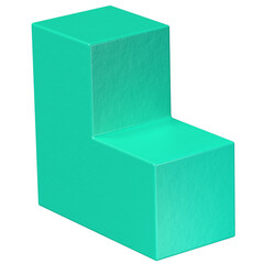 Light green L shape 3D