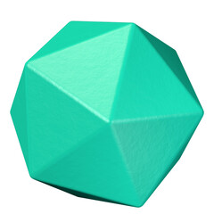 Light green icosahedron 3D