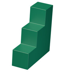 Green stairs 3D