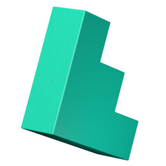 Fototapeta premium Light green stairs 3D