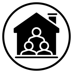 roommate glyph icon