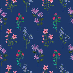 watercolor flower seamless pattern