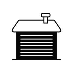 Warehouse icon vector stock illustration.