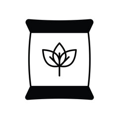 Seed bag icon vector stock illustration.