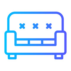 couch gradient icon