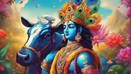 Auspicious day of Janmashtami dawns, may Lord Krishna's love and grace illuminate your life with happiness, peace, and prosperity. Jai Shri Krishna!