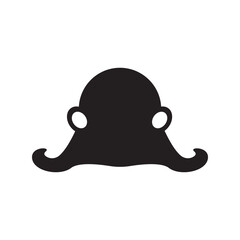 octopus black logo icon design.